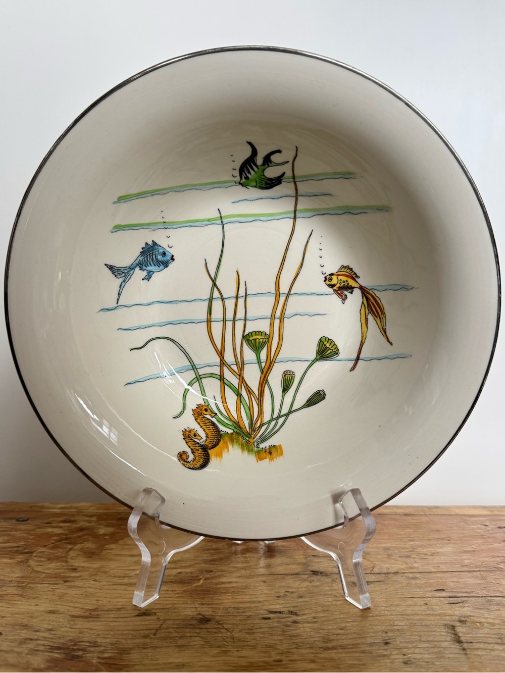 Ceramic bowl with 'Blue Lagoon' pattern by British Anchor